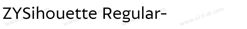 ZYSihouette Regular字体转换